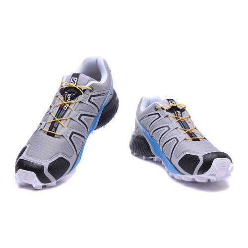 Men's Salomon Shoe Speedcross 4 Trail Running Gray Yellow