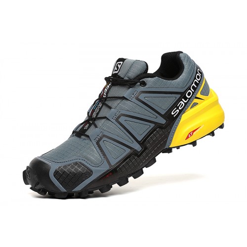 Salomon Speedcross 4 Trail Running Shoes In Grey Black For Men