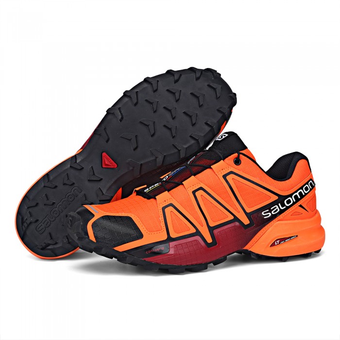 snigmord til etc Men's Salomon Shoe Speedcross 4 Trail Running Orange-Latest US Salomon Shoe Speedcross  4