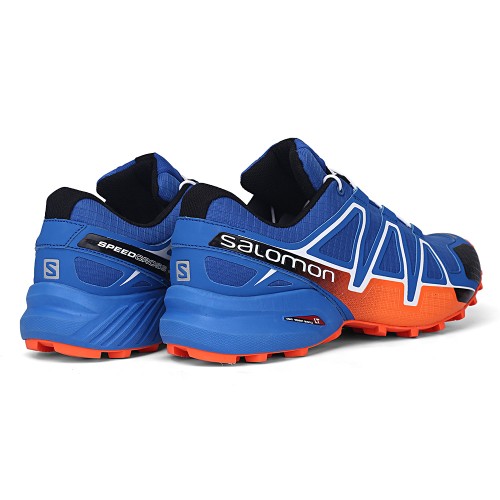 Men's Salomon Shoe Speedcross 4 Trail Running Orange Blue