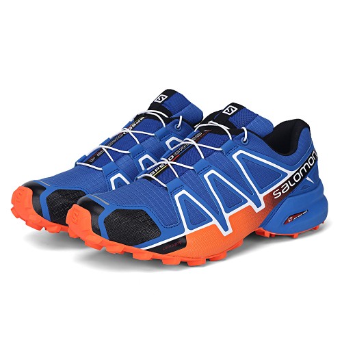 Men's Salomon Shoe Speedcross 4 Trail Running Orange Blue