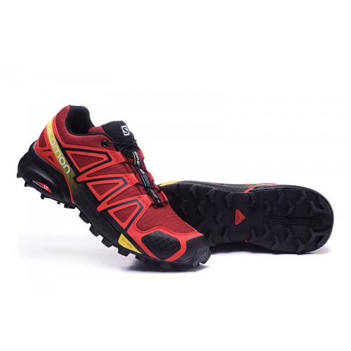 Men's Salomon Shoe Speedcross 4 Trail Running Red Black