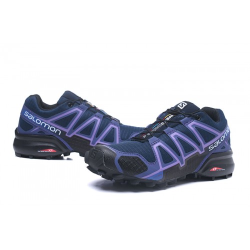 Women's Salomon Shoe Speedcross 4 Trail Running Blue Purple