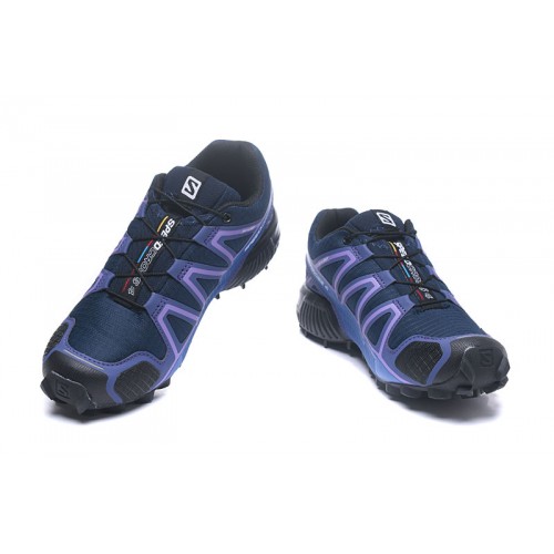 Women's Salomon Shoe Speedcross 4 Trail Running Blue Purple