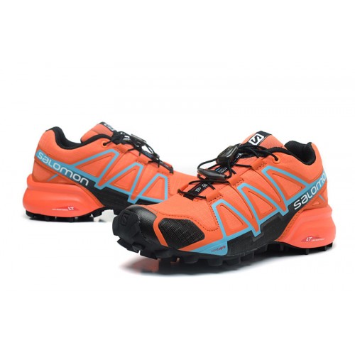 Women's Salomon Shoe Speedcross 4 Trail Running Orange Black