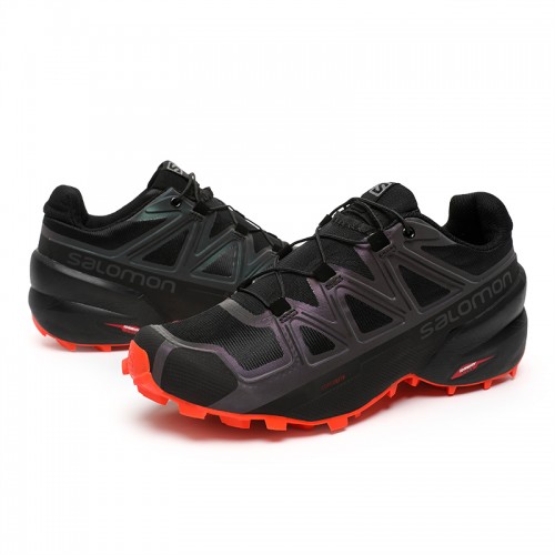 Men's Salomon Shoe Speedcross 5 GTX Trail Running Black Orange