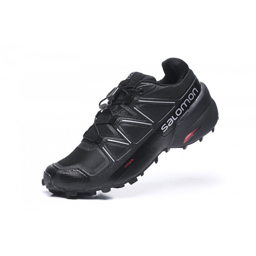 Men's Salomon Shoe Speedcross 5 GTX Trail Running Black Silver
