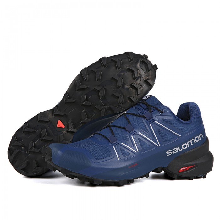 Men's Salomon Shoe Speedcross 5 GTX Trail Running Deep Blue