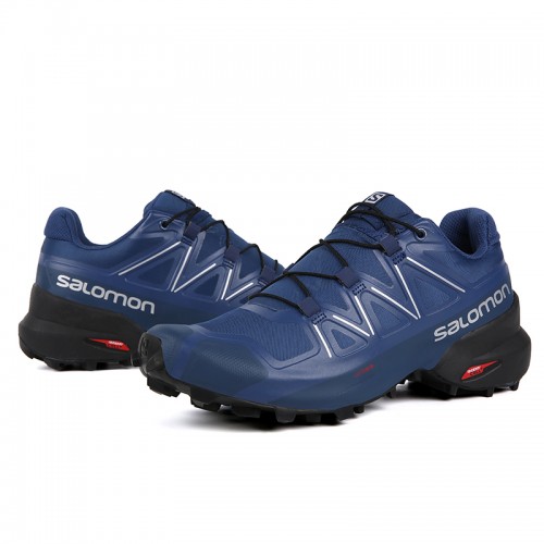 Men's Salomon Shoe Speedcross 5 GTX Trail Running Deep Blue