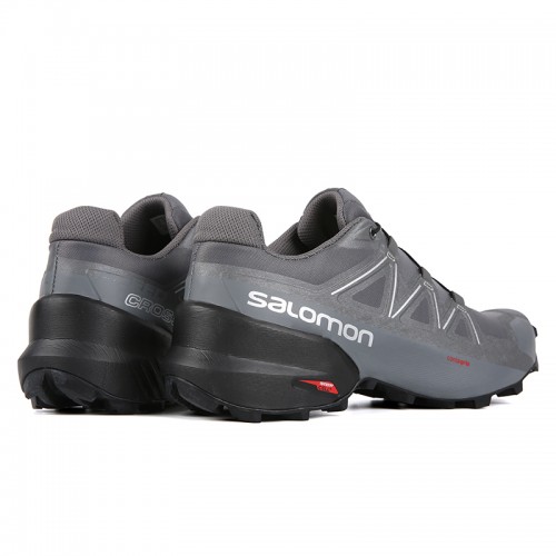 Men's Salomon Shoe Speedcross 5 GTX Trail Running Full Gray