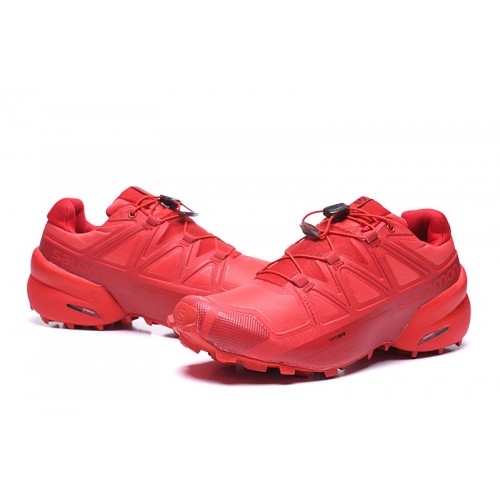 Men's Salomon Shoe Speedcross 5 GTX Trail Running Red