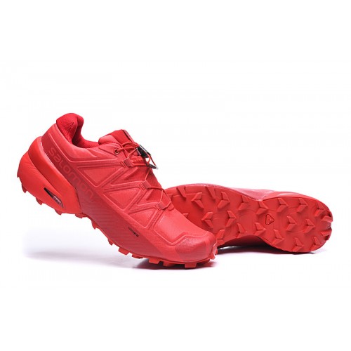 Men's Salomon Shoe Speedcross 5 GTX Trail Running Red