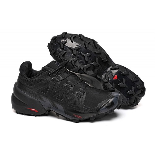 Men's Salomon Speedcross 6 Trail Running Shoes Black Gray