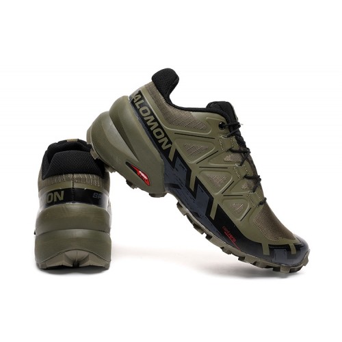 Men's Salomon Speedcross 6 Trail Running Shoes Gray Black