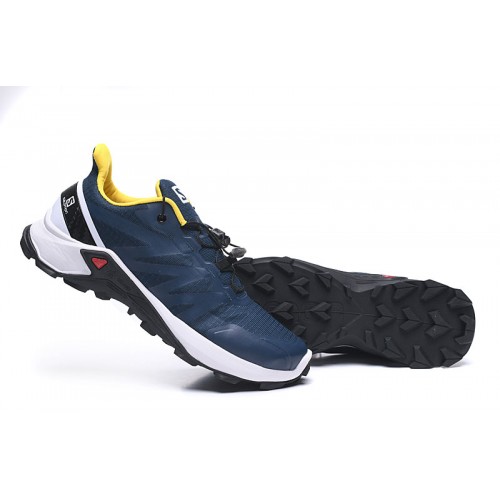 Men's Salomon Shoe Speedcross GTX Trail Running Deep Blue White