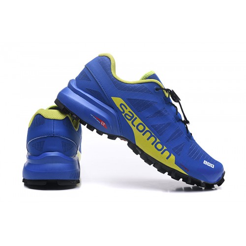 Men's Salomon Shoe Speedcross Pro 2 Trail Running Blue Yellow