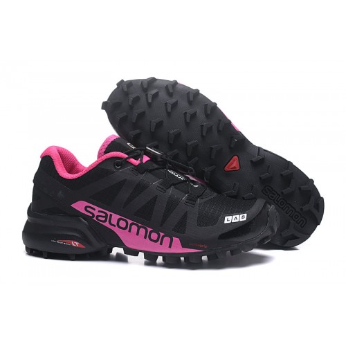 Women's Salomon Shoe Speedcross Pro 2 Trail Running Black Rose Red