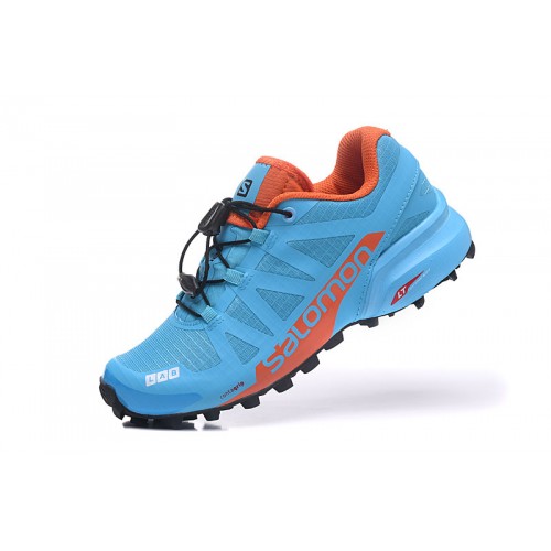 Women's Salomon Shoe Speedcross Pro 2 Trail Running Lack Blue Orange