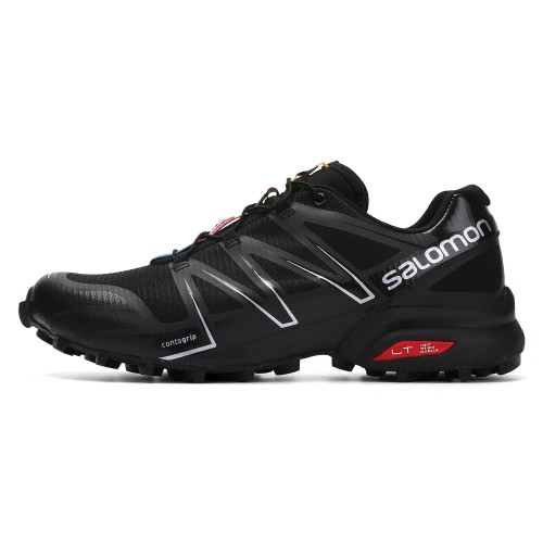 Men's Salomon Shoe Speedcross Pro Contagrip Black Silver