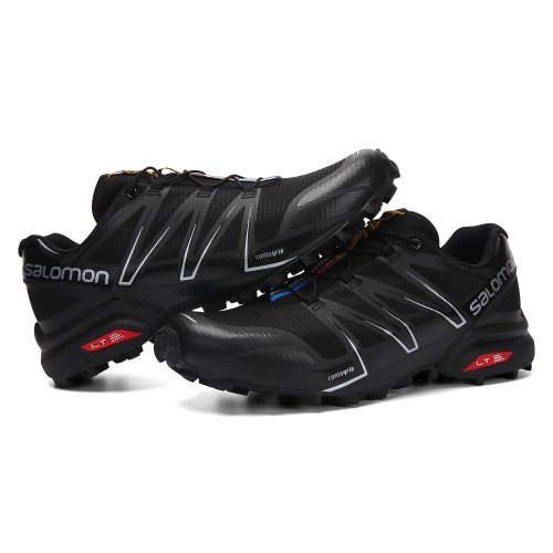 Men's Salomon Shoe Speedcross Pro Contagrip Black Silver