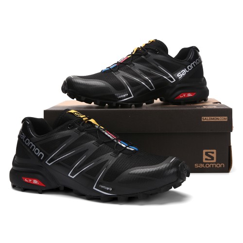 Men's Salomon Shoe Speedcross Pro Contagrip Black Silver