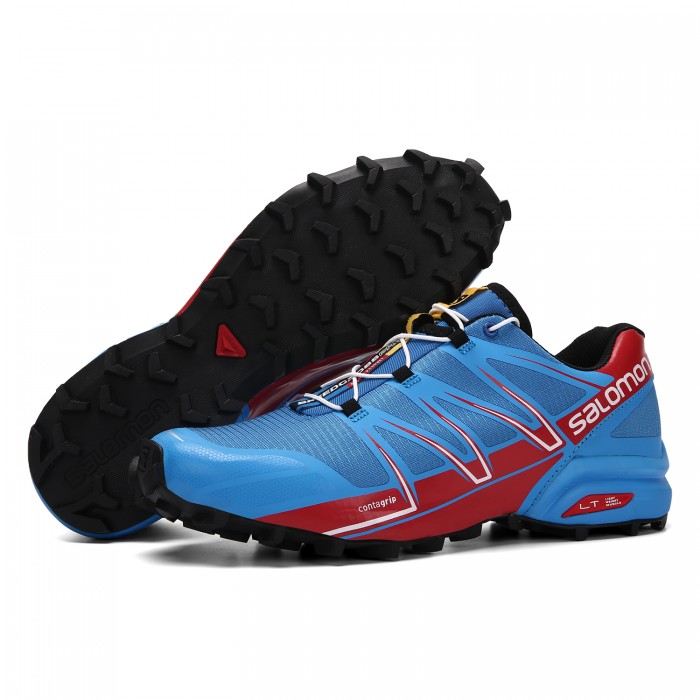 Men's Salomon Shoe Speedcross Pro Contagrip Blue Red