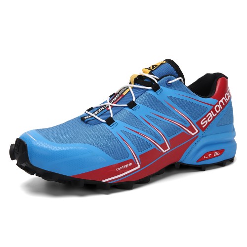 Men's Salomon Shoe Speedcross Pro Contagrip Blue Red
