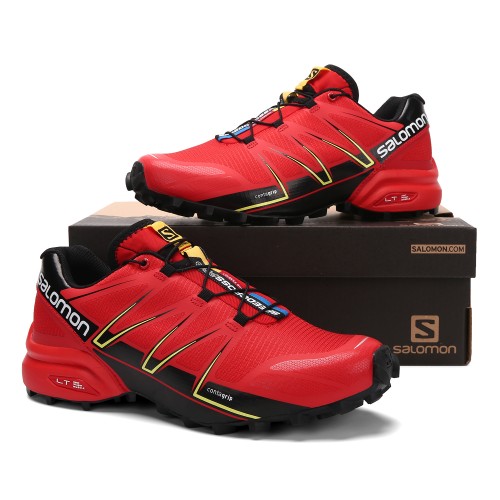 Men's Salomon Shoe Speedcross Pro Contagrip Red Black