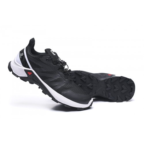 Men's Salomon Supercross Trail Running Shoes Black White