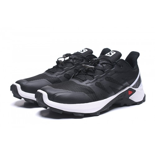 Men's Salomon Supercross Trail Running Shoes Black White