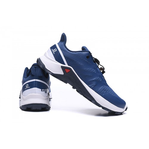 Men's Salomon Supercross Trail Running Shoes Blue