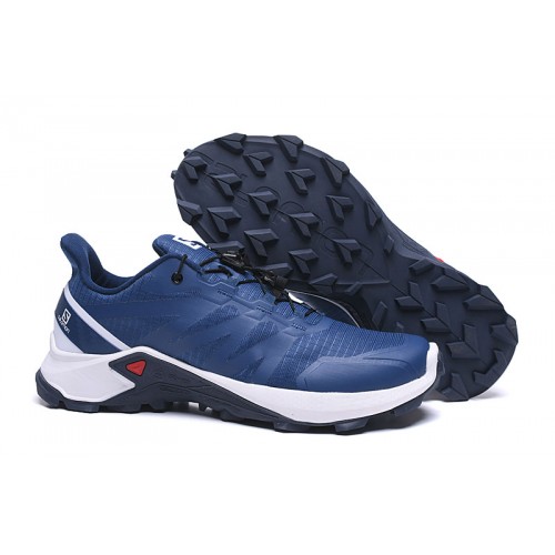 Men's Salomon Supercross Trail Running Shoes Blue