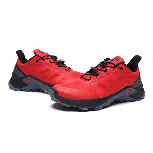 Men's Salomon Supercross Trail Running Shoes Red