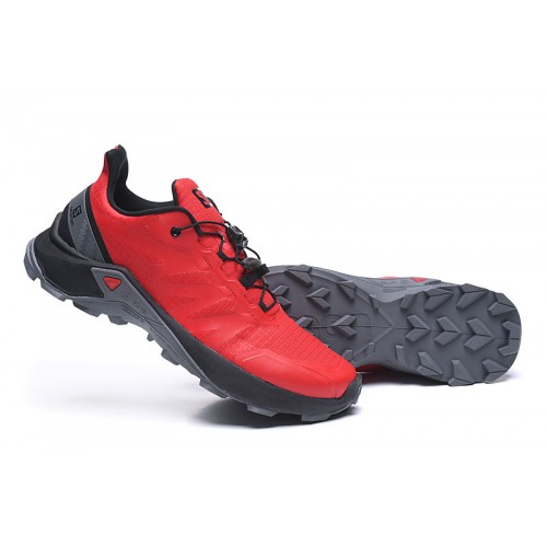 Men's Salomon Supercross Trail Running Shoes Red