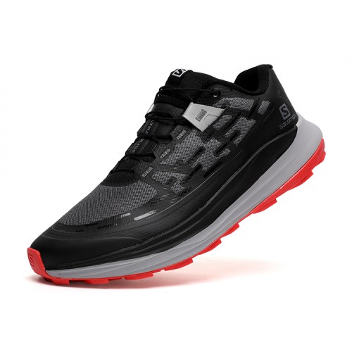 Salomon Ultra Glide Trail Running Shoes In Black Gray Red For Men