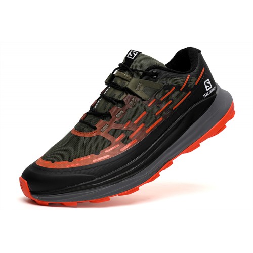 Salomon Ultra Glide Trail Running Shoes In Black Red For Men
