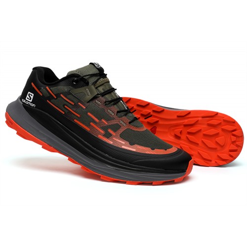 Salomon Ultra Glide Trail Running Shoes In Black Red For Men
