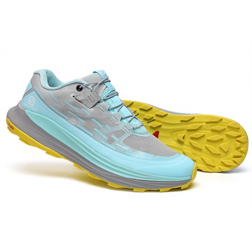 Salomon Ultra Glide Trail Running Shoes In Gray Cyan For Men