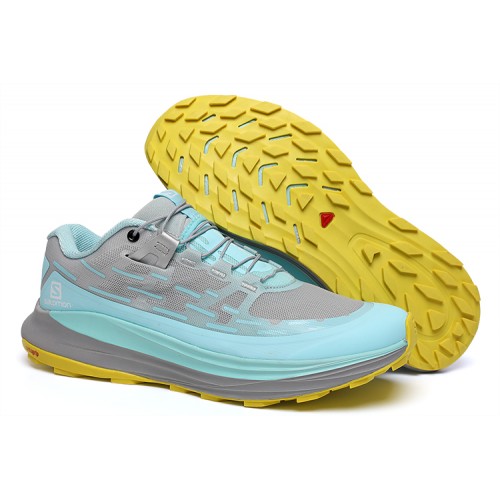 Salomon Ultra Glide Trail Running Shoes In Gray Cyan For Men