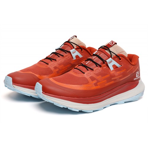 Salomon Ultra Glide Trail Running Shoes In Red White For Men