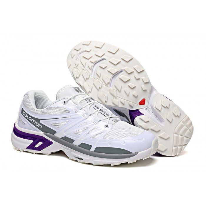 Salomon XT-Wings 2 Unisex Sportstyle Shoes In White Gray For Women