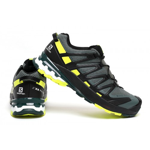 Salomon XA PRO 3D Trail Running Shoes In Army Green Black For Men