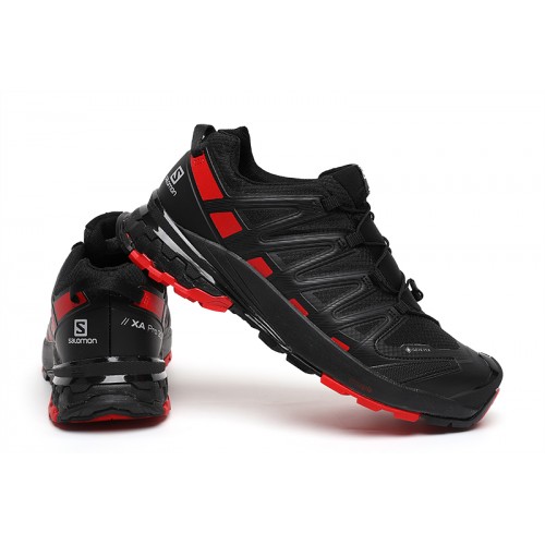 Salomon XA PRO 3D Trail Running Shoes In Black Red For Men