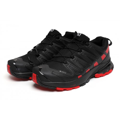 Salomon XA PRO 3D Trail Running Shoes In Black Red For Men