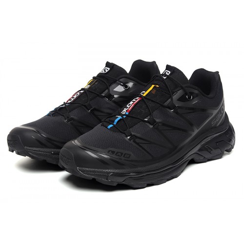 Salomon XT-6 Advanced Unisex Sportstyle Shoes In Full Black For Men