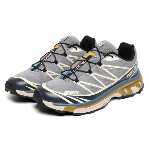 Salomon XT-6 Advanced Unisex Sportstyle Shoes In Gray Blue For Men