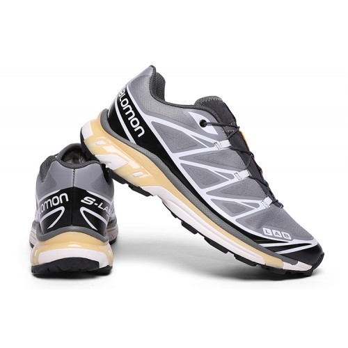 Salomon XT-6 Advanced Unisex Sportstyle Shoes In Gray White For Men