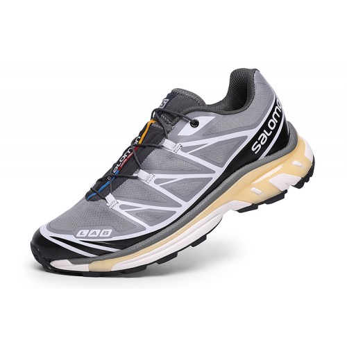 Salomon XT-6 Advanced Unisex Sportstyle Shoes In Gray White For Men