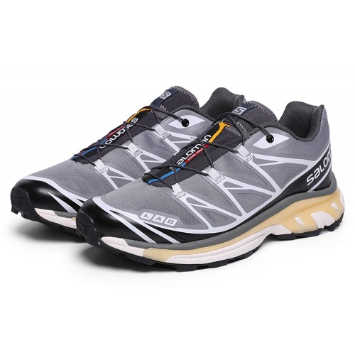 Salomon XT-6 Advanced Unisex Sportstyle Shoes In Gray White For Men