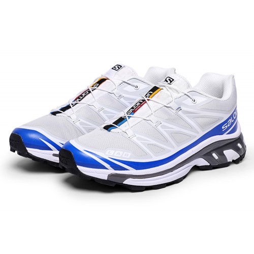 Salomon XT-6 Advanced Unisex Sportstyle Shoes In White Blue For Men